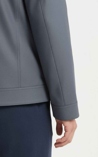 Jacket Men Grey Zip Up Utility Style Casual Wear