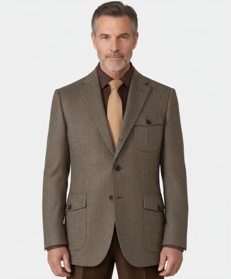 完整正面西装展示图片