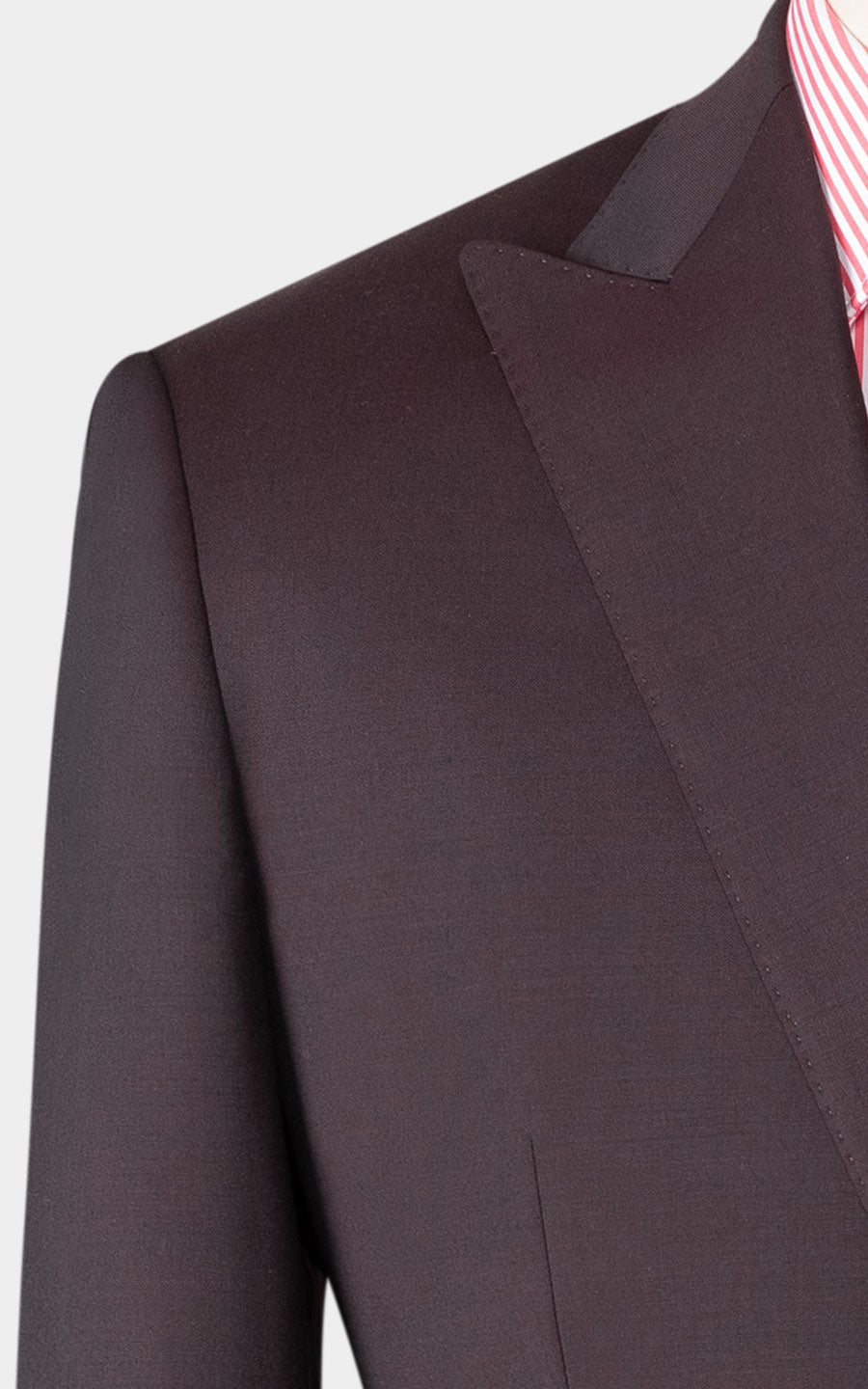 Men's burgundy twill suit custom tailored formal wear