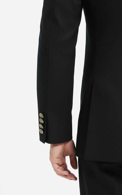 Men's Black Chinese Formal Suit - Mandarin Collar Traditional Set