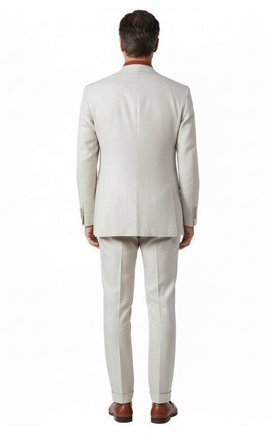 Men's Suit Customization Linen Beige Casual Set