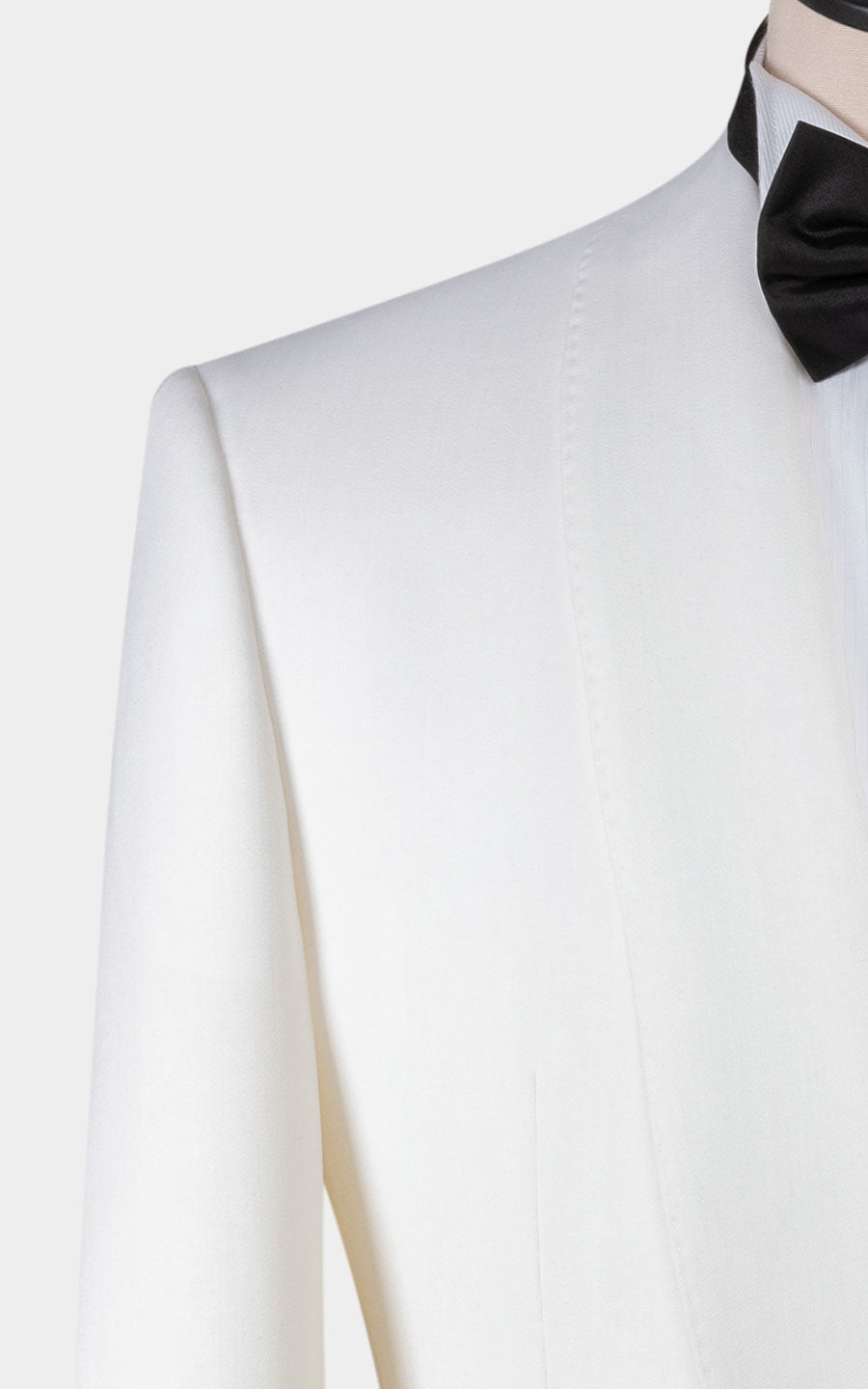 Creamy white wool formal dress custom tailored suit