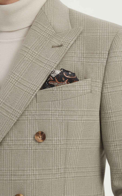 Custom Suits: Double-Breasted Plaid Blazer