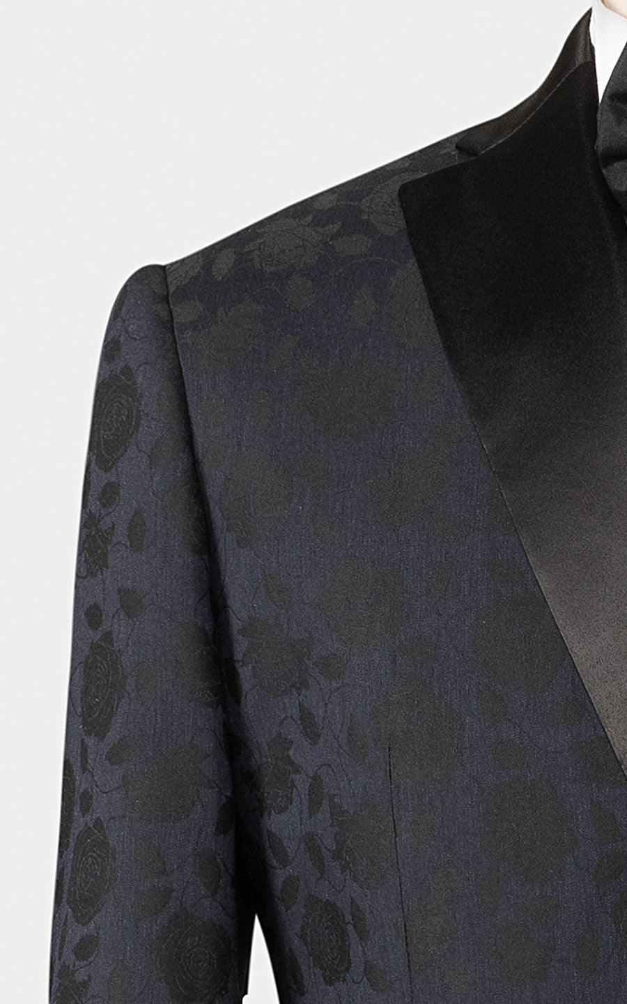 Moire Jacquard Close-up - 155GSM Elegant Formal Fabric
