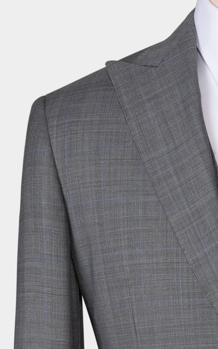 Professional Gray Check Suit - Custom Business Formal