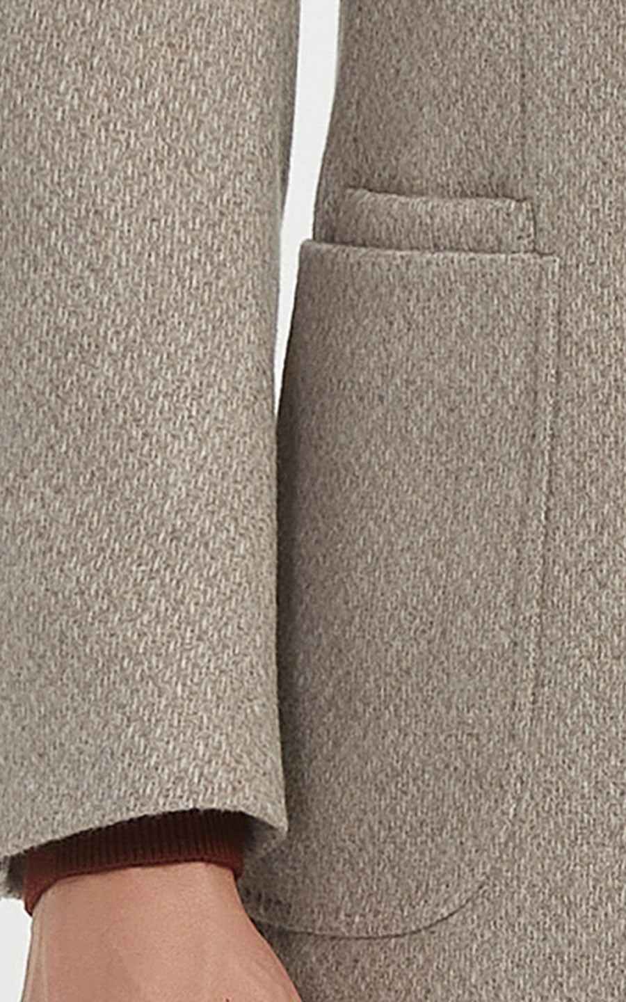 Men's Beige Suit Jacket - Textured Classic Fit