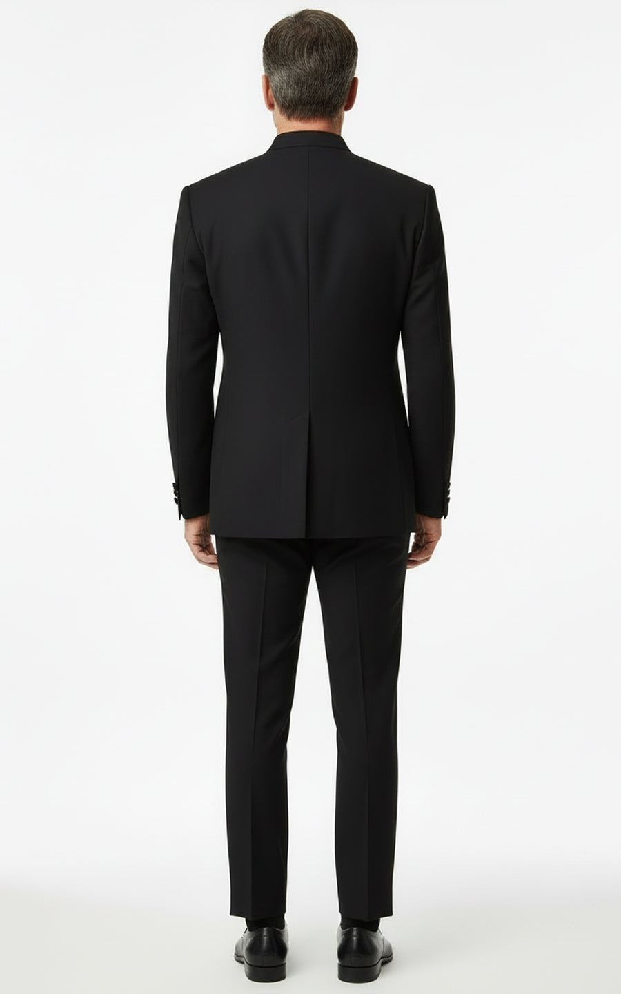 Mens Black Bamboo Tailored Suit Wool Formal Business Dress Set