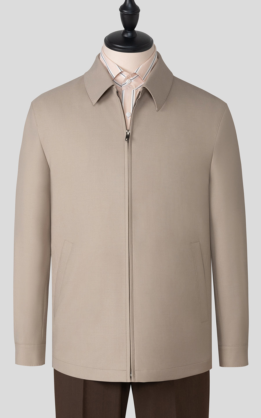 Premium Beige Brown Tailor-Made Men Business Executive Jacket for