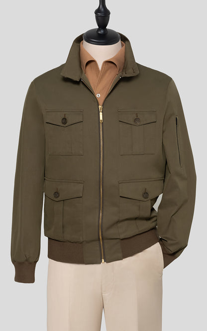 Tailored Green Utility Jacket Men Premium Casual Outerwear